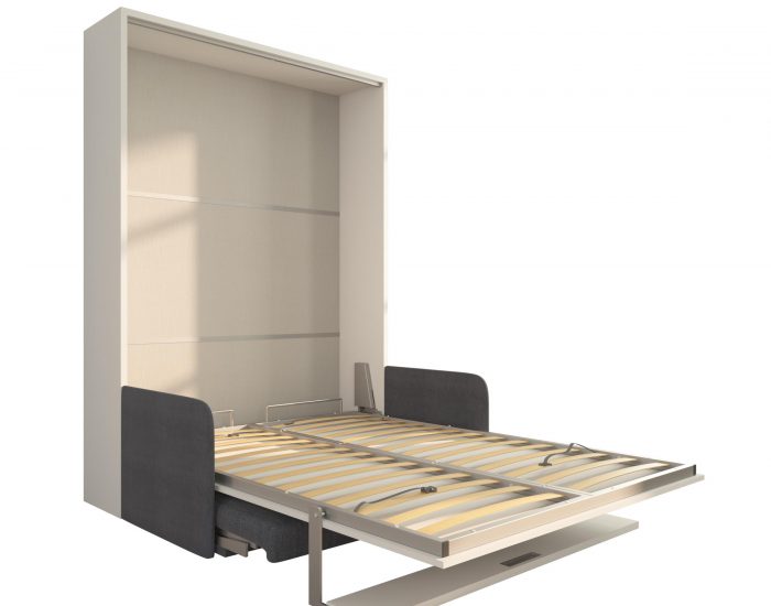 Un comodo letto due piazze con materasso alto fino a 24 cm che si apre in modo semplice e veloce