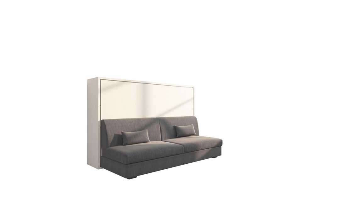 Piuma Sofa 120 Easy Orizzontale - Divano letto compattissimo con elegante mobile di qualità e rete da 120 cm