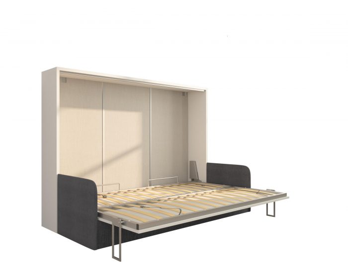 Piuma Sofa 140 Orizzontale ha un letto 2 piazze francese che si apre sopra il divano