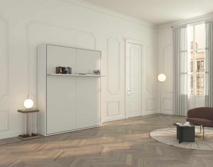 Piuma 160 Optical - Mobile letto matrimoniale bianco e nero