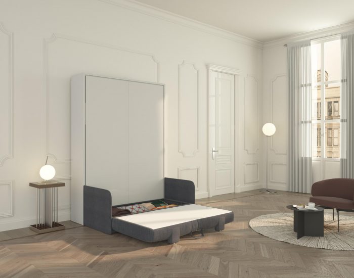 Mobile letto 2 piazze 140 cm con divano con contenitore