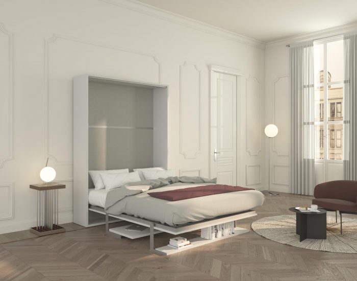 Aprire questo letto a scomparsa con scrivania è semplicissimo