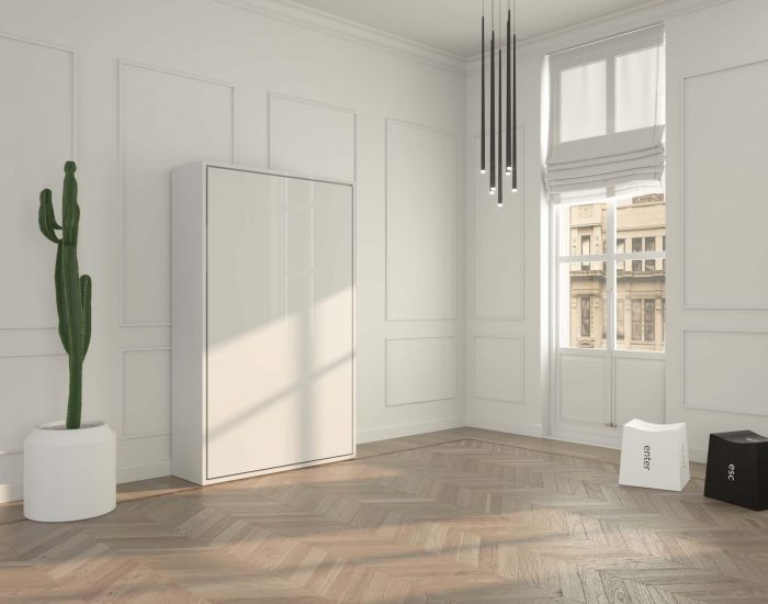 Piuma 120 verticale è un letto a scomparsa che si adatta ad ambienti moderni