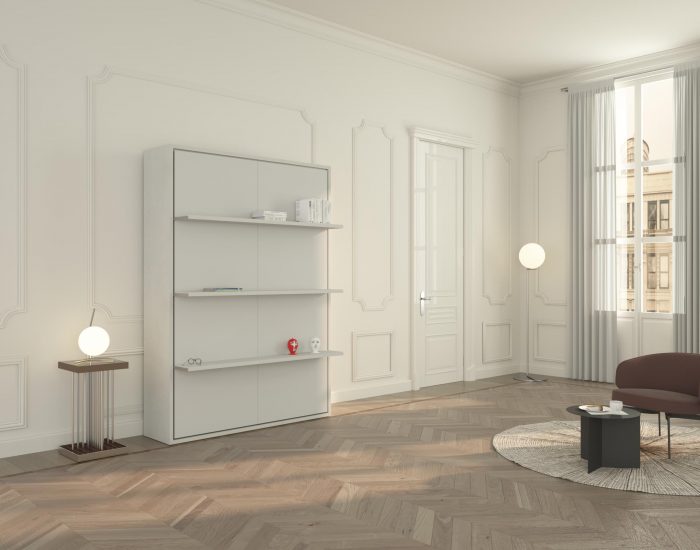 Le tre pratiche mensole frontali del letto a scomparsa alla francese