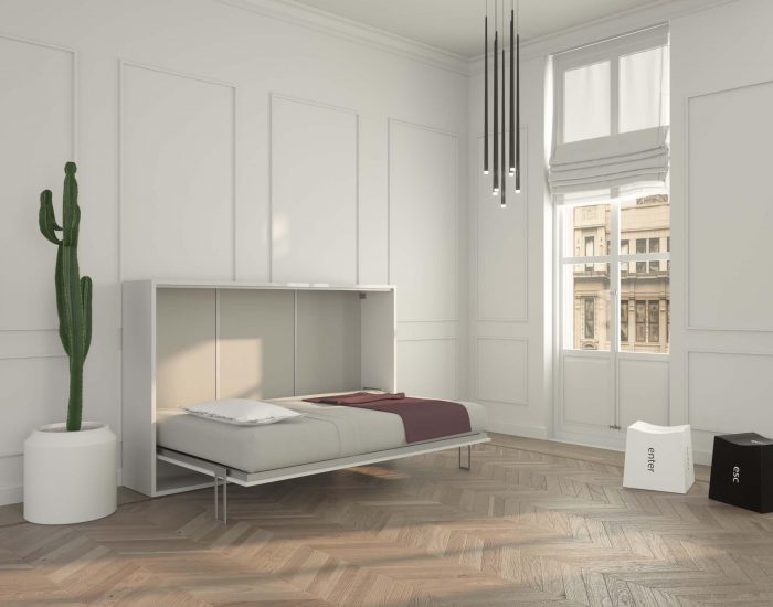 Piuma 120 orizzontale è un letto a scomparsa di facile utilizzo