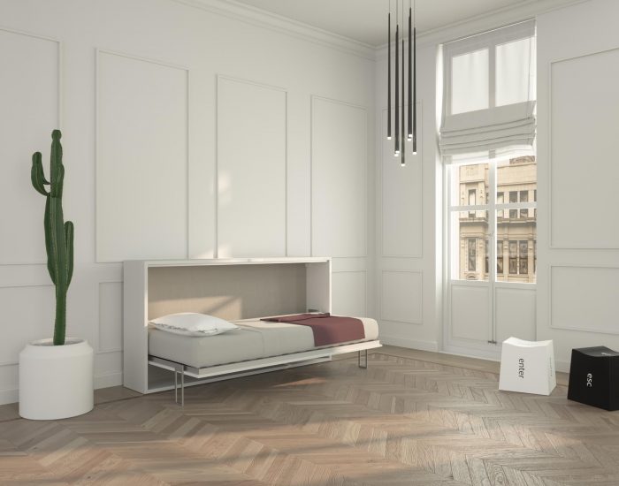 Letto a scomparsa singolo orizzontale ideale per camerette