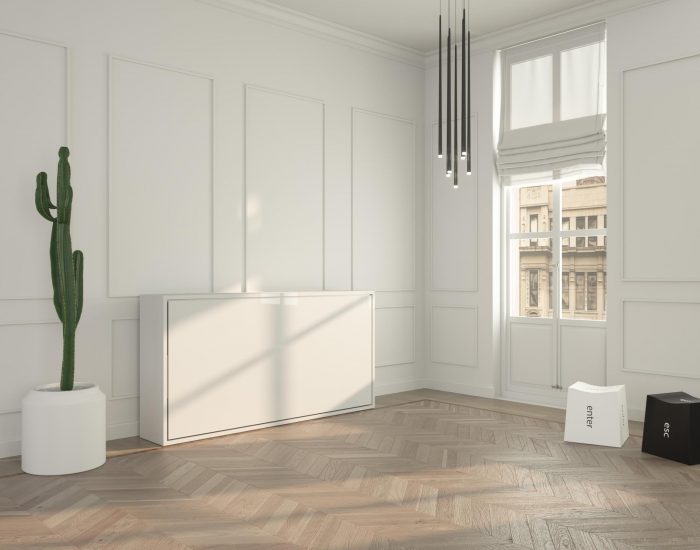 Mobile letto a scomparsa singolo alto appena 110 centimetri
