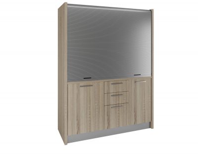 Poco più di 1 metro e mezzo di ingombro per questa cucina monoblocco con 4 fuochi