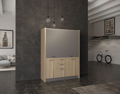 Cucina a scomparsa con 4 fornelli in poco più di 1 metro e mezzo