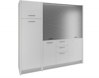 Una cucina a scomparsa completa adatta sia a residence che a seconde case e uffici moderni