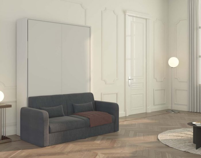 Letto a scomparsa francese due piazze verticale Piuma Sofa 140 filmato dimostrativo