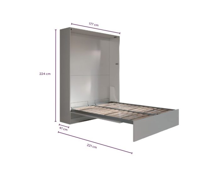 Letto a scomparsa 160 Verticale Pediera