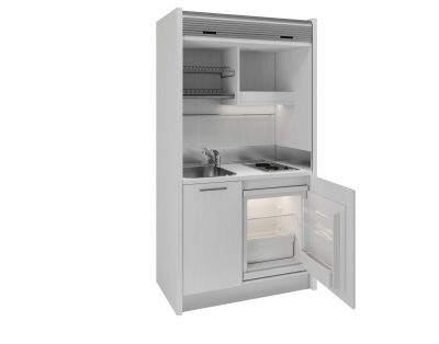 Tuscia 42 – cucina piccolissima con serrandina per uffici