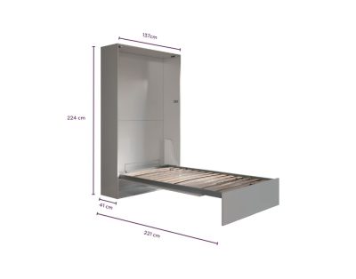 Letto a scomparsa 120 Verticale Pediera