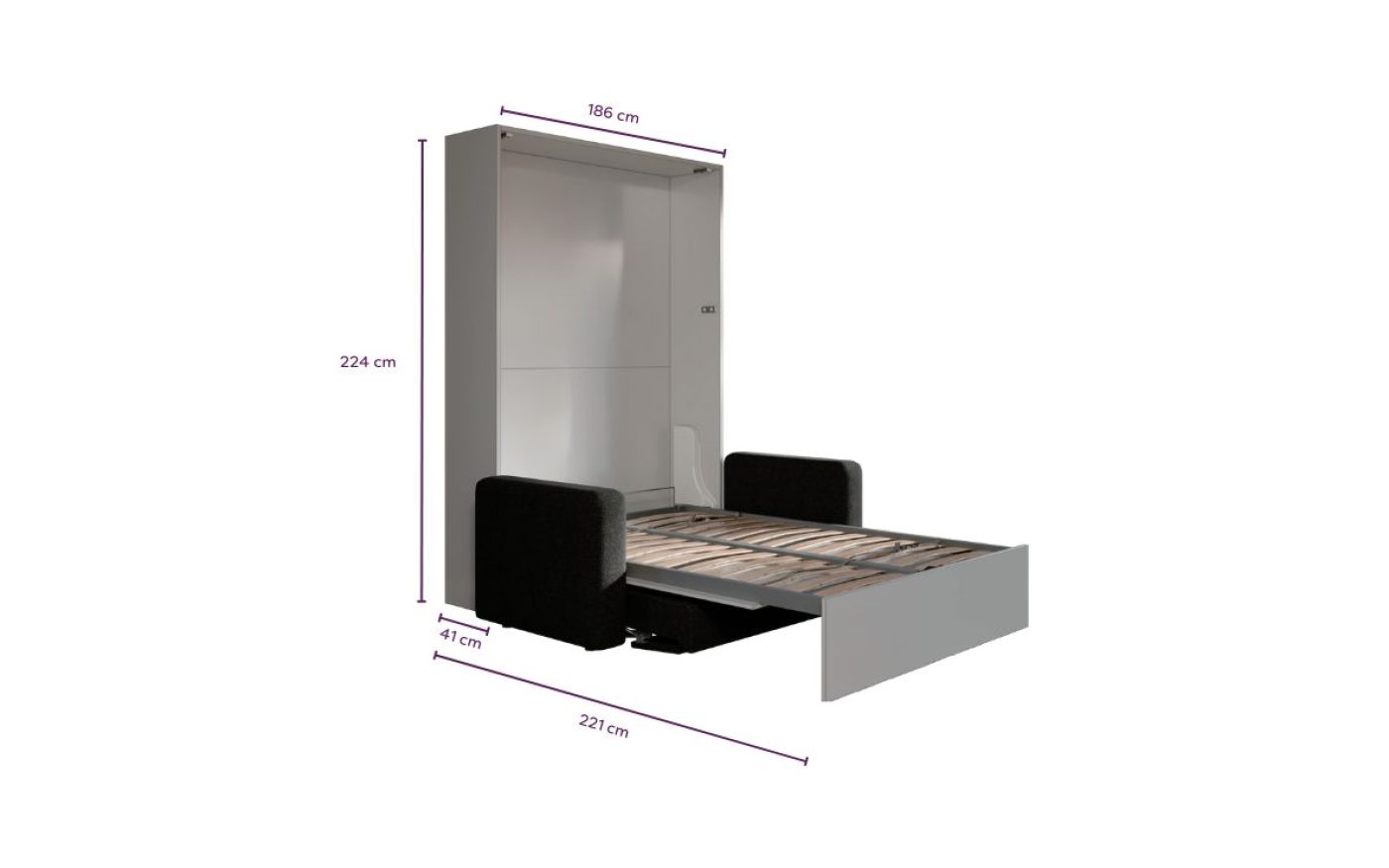 Letto a scomparsa 140 Verticale Divano Big Automatico