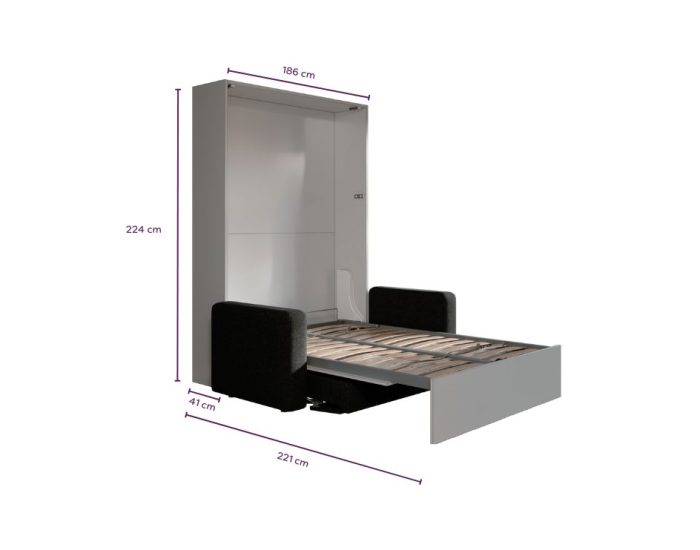 Letto a scomparsa 140 Verticale Divano Big Automatico