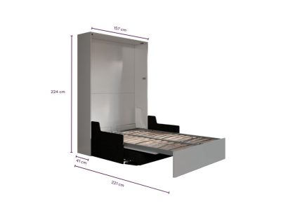 Letto a scomparsa 140 Verticale Divano Easy Automatico