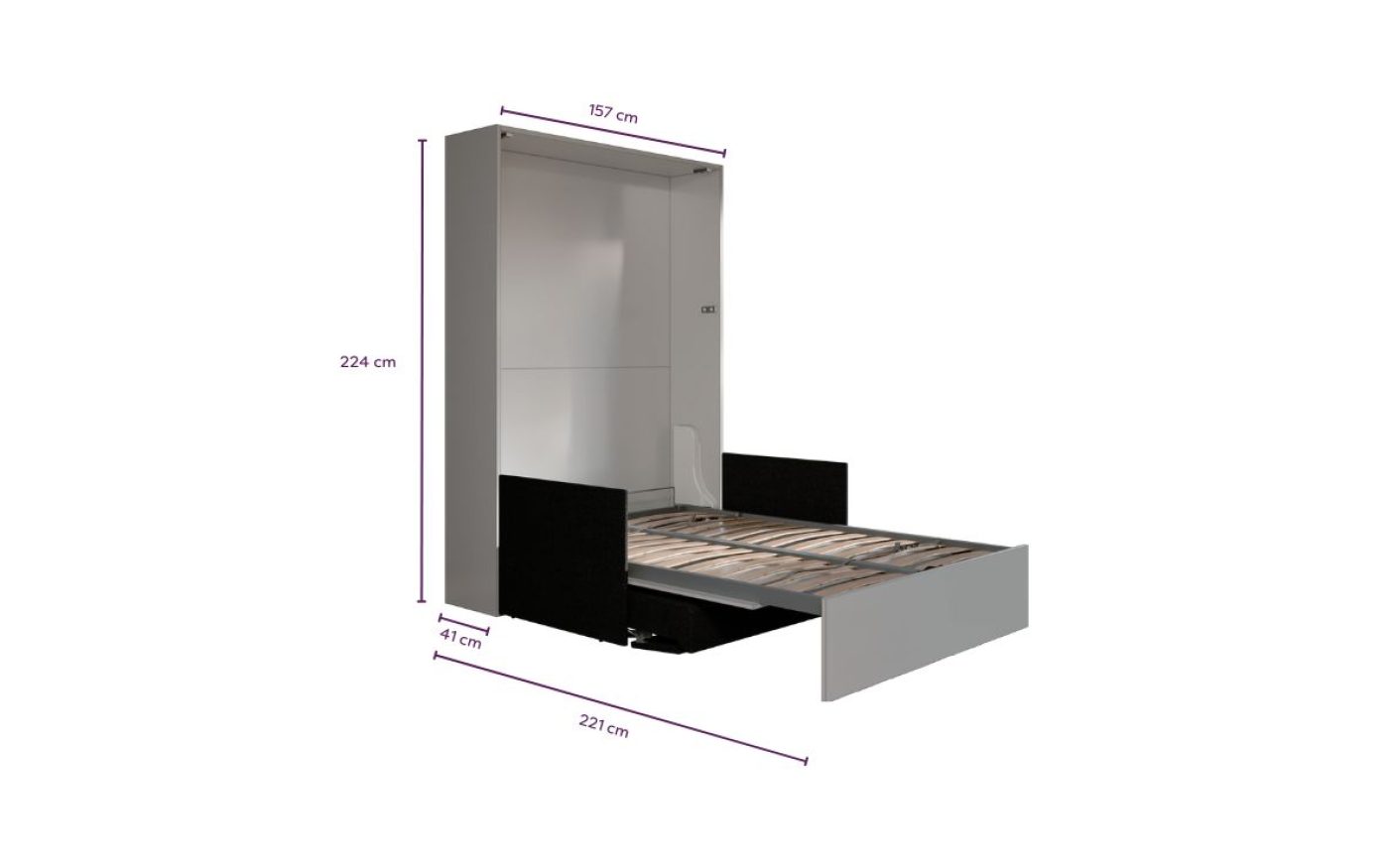 Letto a scomparsa 140 Verticale Divano Slim Automatico