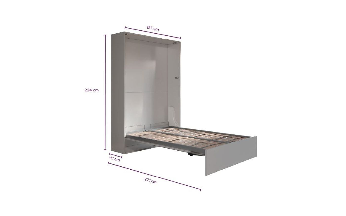 Letto a scomparsa 140 Verticale Tavolo