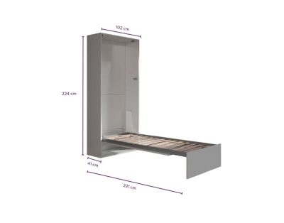 Letto a scomparsa 85 Verticale Pediera