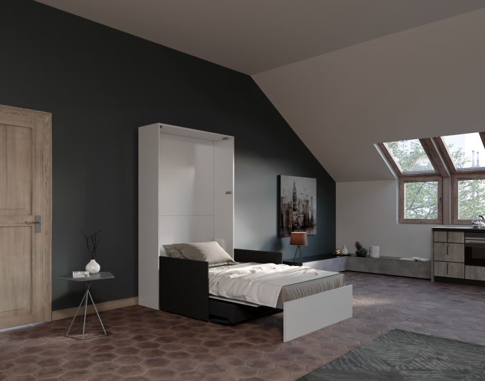 Aria Sofa 120 Slim – Letto a ribalta con divano per monolocale