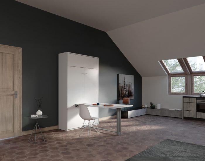 Aria Tabla 120 – Letto ribalta piazza e mezza con tavolo basculante
