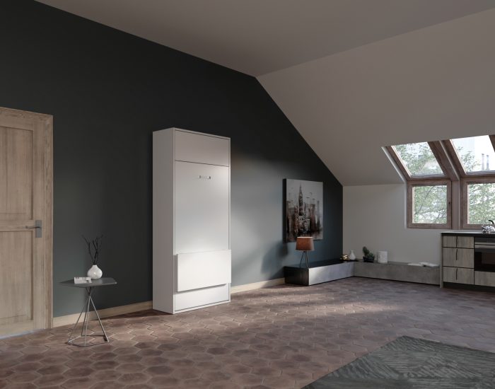 Aria Desk 85 – Letto a scomparsa singolo scrivania salvaspazio