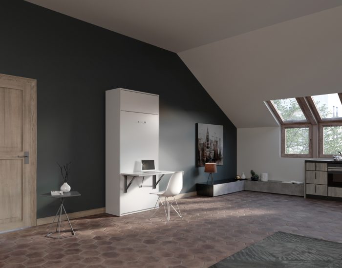 Aria Desk 85 – Letto singolo scomparsa con scrivania studio