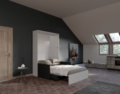 Aria Sofa 140 Slim – Letto alla francese scomparsa con divano salvaspazio