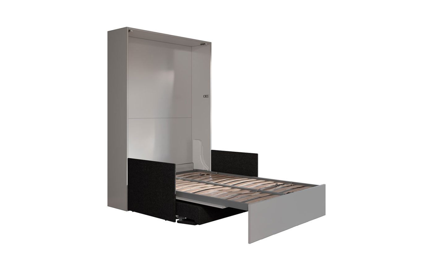Letto a scomparsa alla francese con divano automatico che si chiude sotto