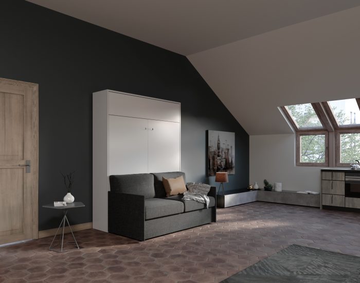 Aria Sofa 160 Slim – Letto a scomparsa 2 piazze divano salvaspazio