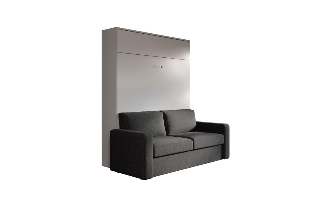 Mobile letto matrimoniale con divano per mini appartamento moderno di design