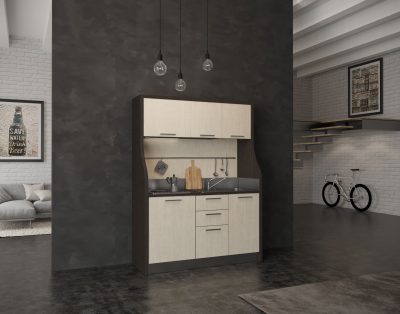 Cadore – mini cucina monoblocco per residence e hotel montani