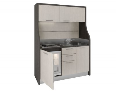 Cadore – minicucina per zona giorno adatta a monolocale o rustico