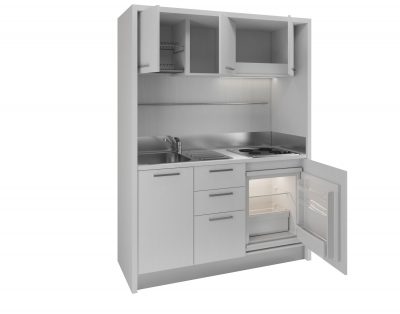 Circeo – cucina a scomparsa ampia per residence al mare