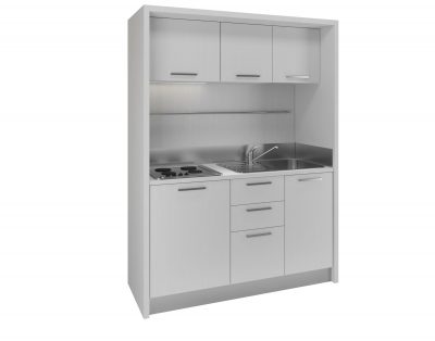 Circeo – cucina monoblocco capiente per soggiorno living