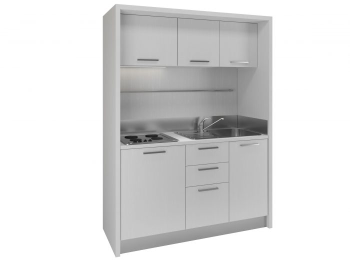 Circeo – cucina monoblocco capiente per soggiorno living