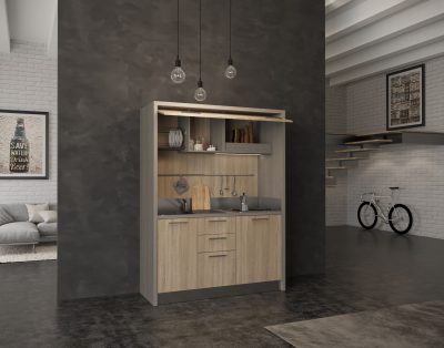 Garfagnana – cucina monoblocco con piano 4 piastre elettriche