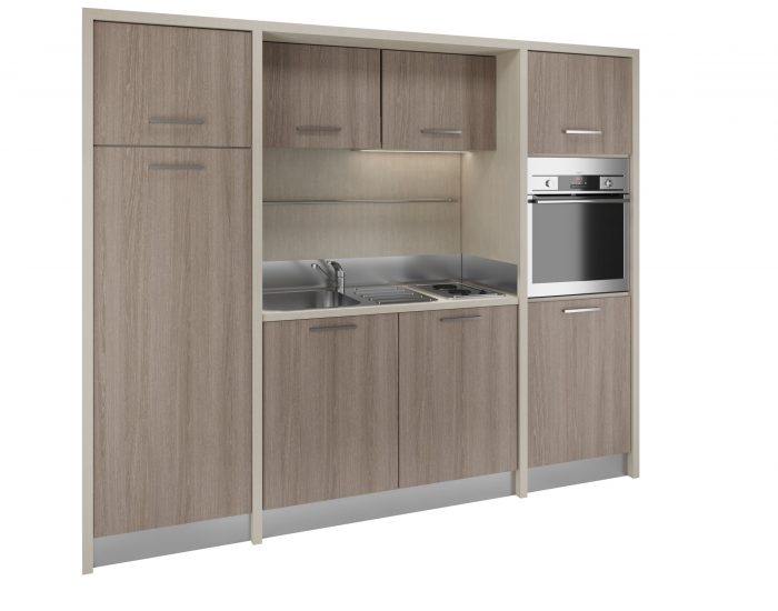 Langhe – armadio cucina con 2 fuochi per alberghi e residence