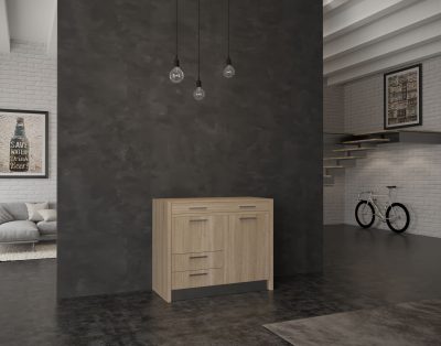 Marsica – mini cucina bassa nascosta in consolle