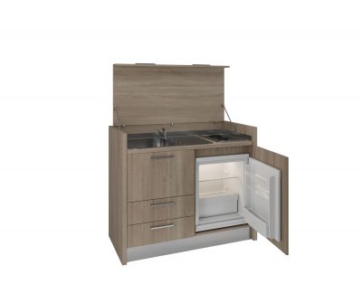 Marsica – mobile cucina basso a scomparsa totale con frigorifero