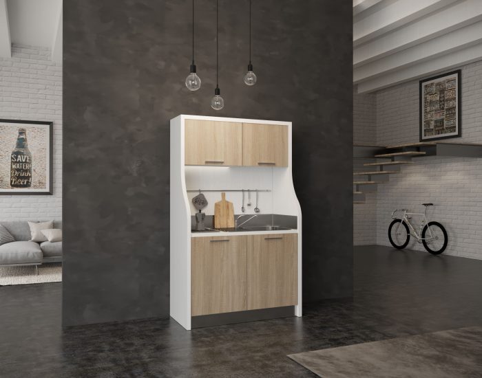 Monferrato – cucina monoblocco 1 metro e 30 con piano induzione