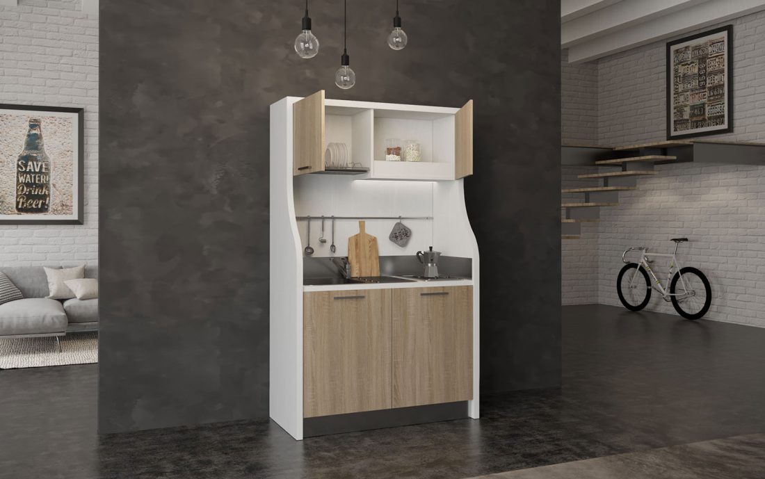 Una mini cucina per un angolo cottura elegante e di design