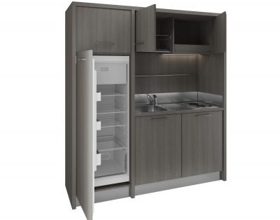 Mugello – cucina armadio con frigo a colonna alto