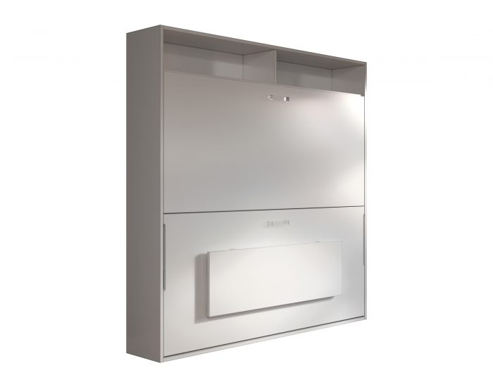 Nuvola Desk 85 – Letto a scomparsa a castello scrivania richiudibile