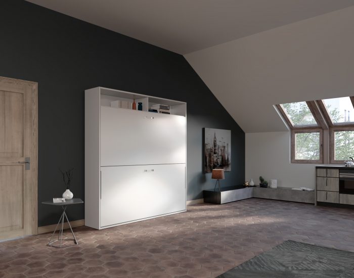 Nuvola 85 – Letto a scomparsa castello vagone cameretta ragazzi chiuso