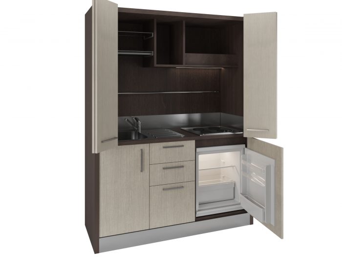 Oltrepo – cucina armadio elegante con ante a libro