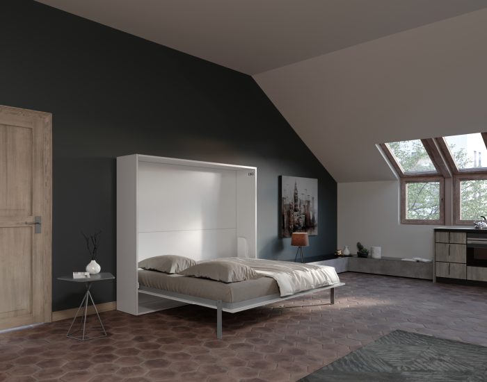 Soffio 160 – Letto matrimoniale scomparsa orizzontale soffitto basso