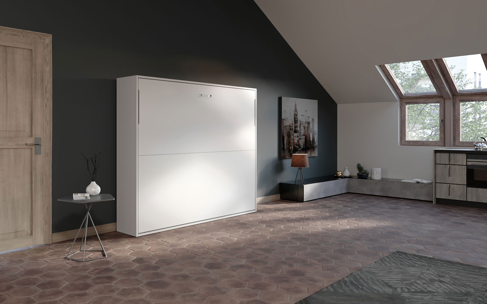 Letto A Scomparsa Matrimoniale Orizzontale