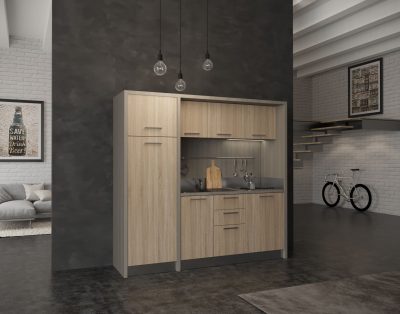 Valdarno – cucina monoblocco con frigo colonna 4 fuochi